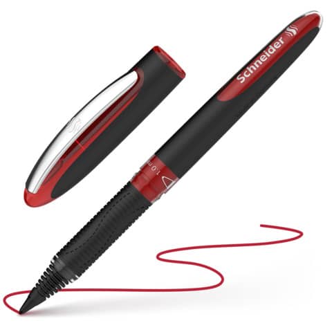 Penna roller Schneider One Sign Pen - punta 1 mm - tratto 0,8 mm - rosso P183602